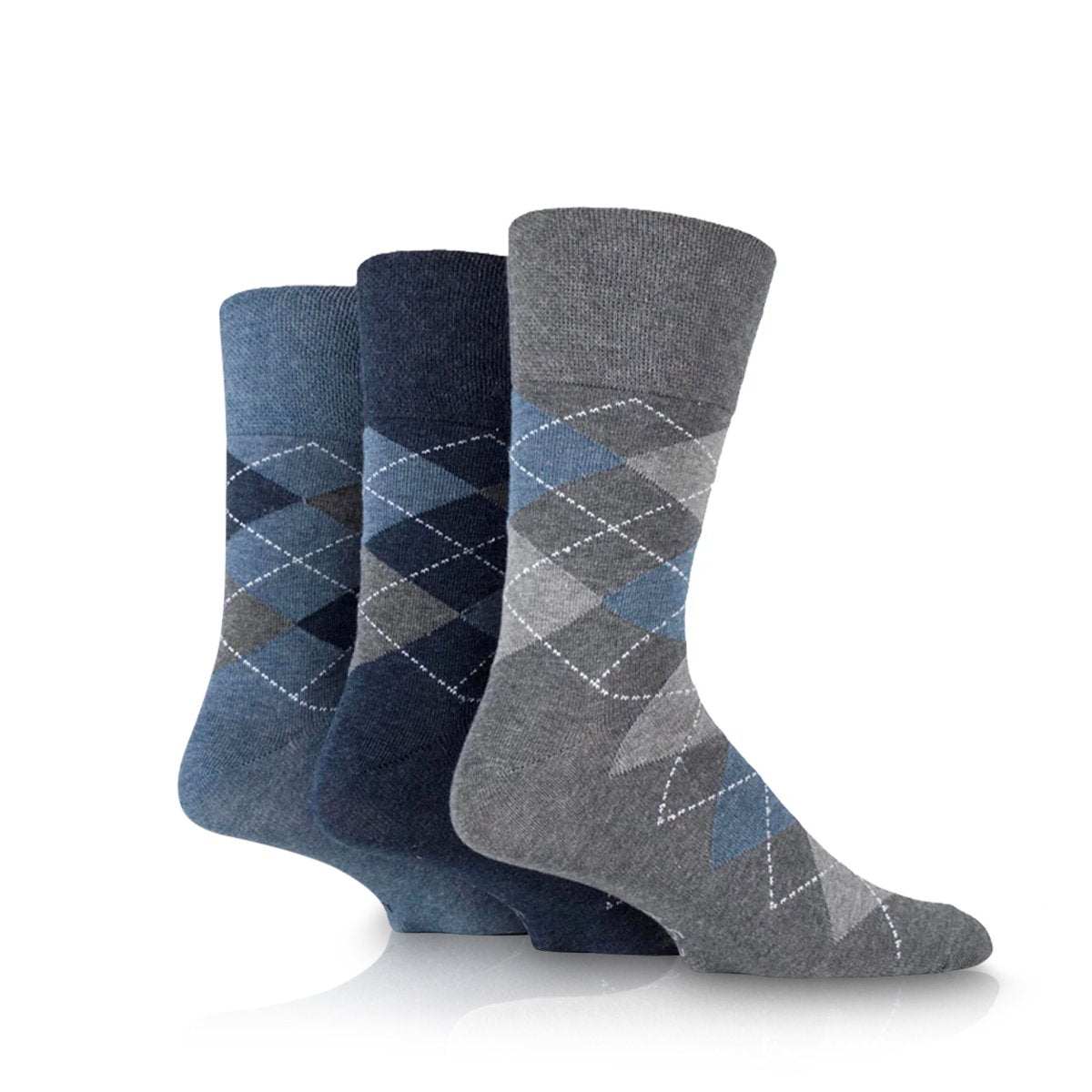 argyle men's diabetic socks