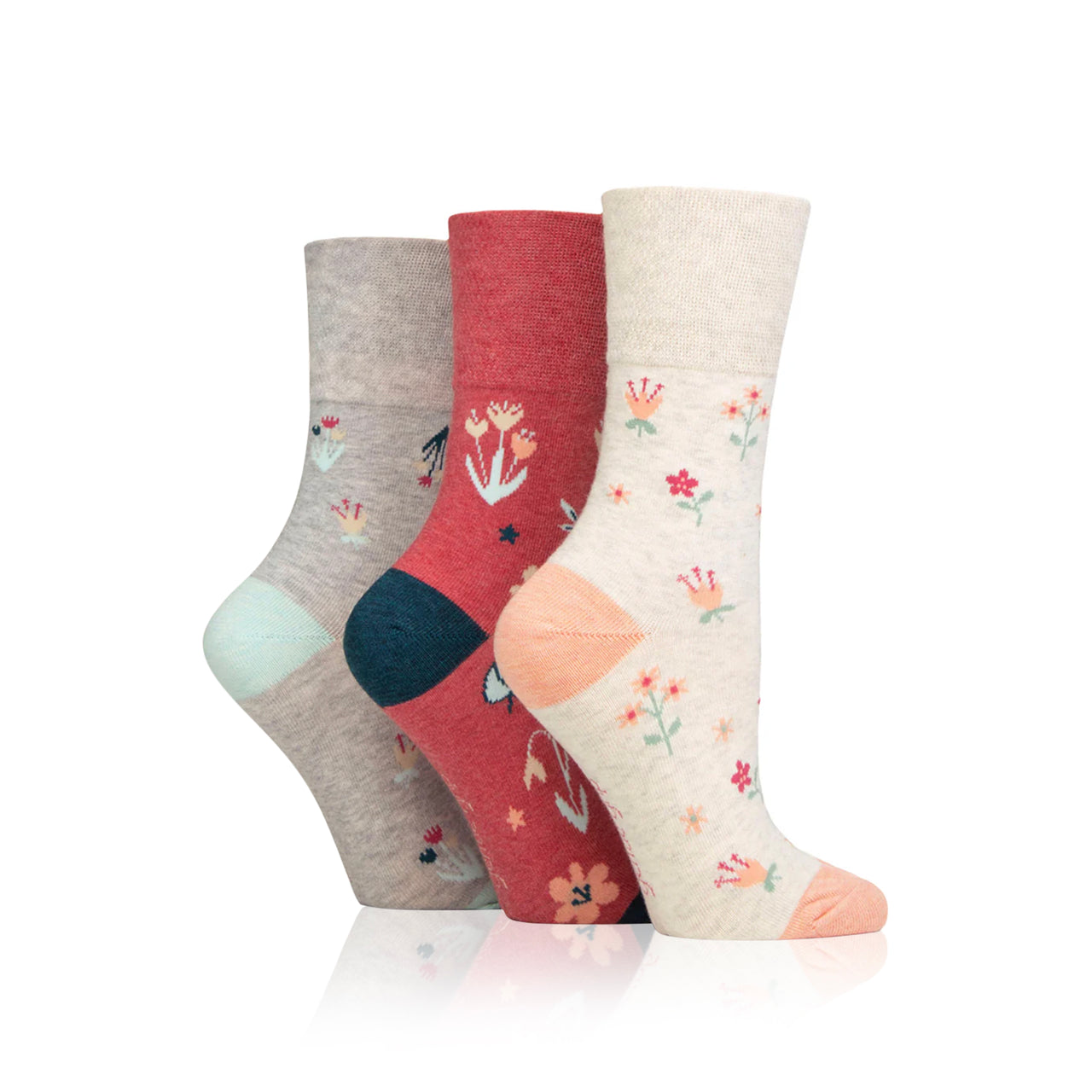 Floral Memoir Non Binding Socks for Women