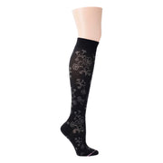 black floral compression socks for women
