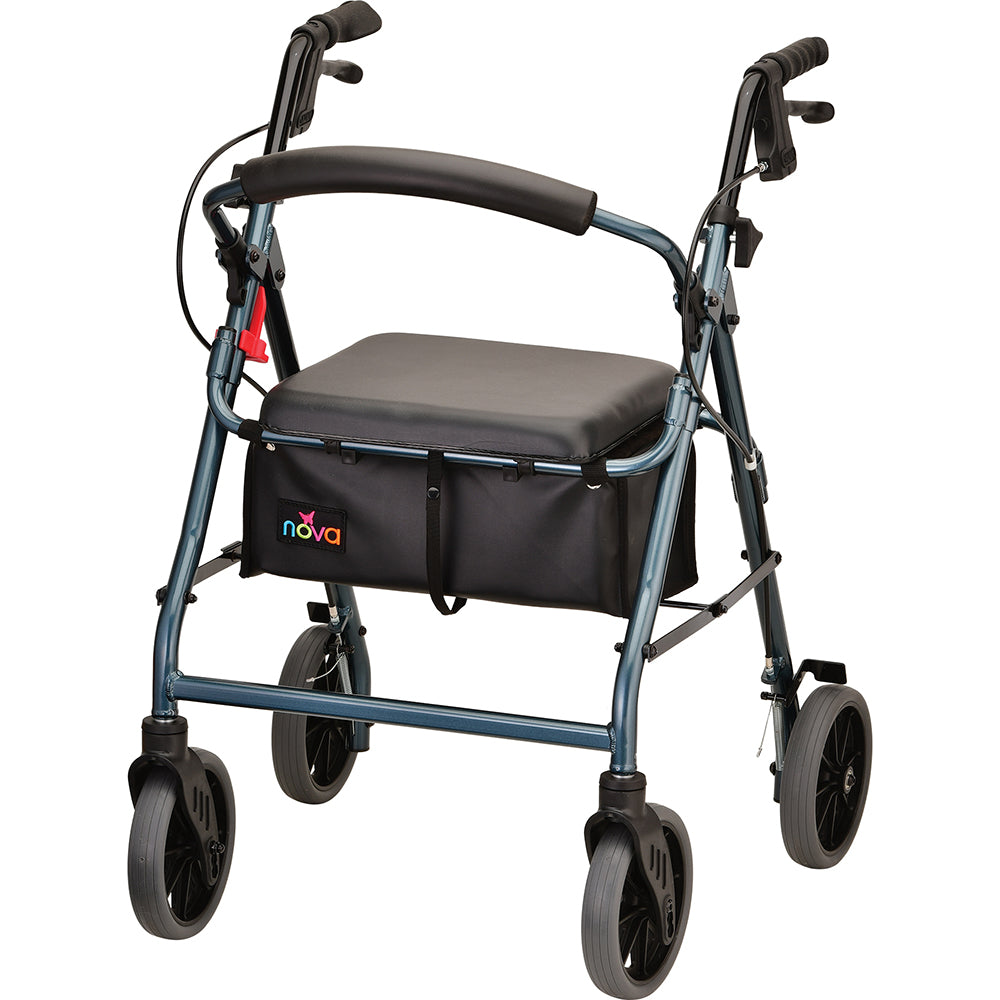 Zoom Rollator Walker in 4 Sizes & A Rainbow of Colors - Blue / 18