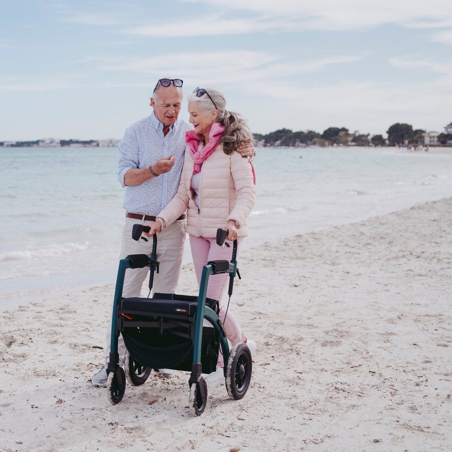 the rollz motion performance all terrain walker at the beach