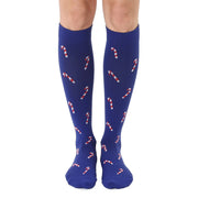 pair of christmas compression socks