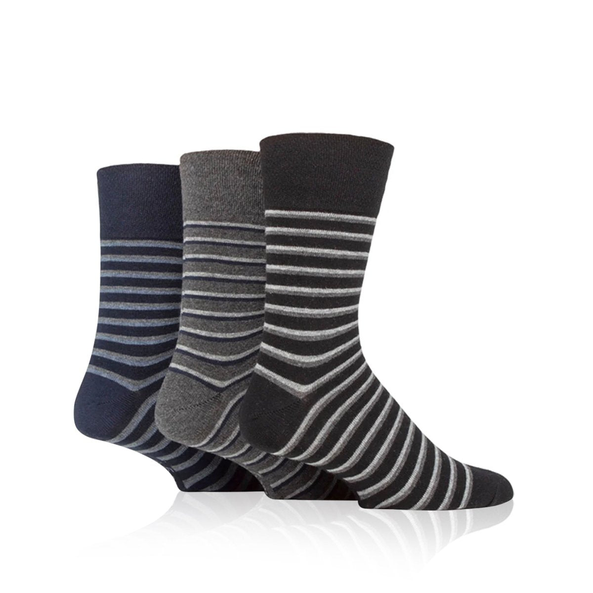 men's diabetic striped socks